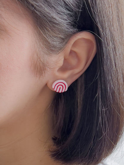Col J ✦ Kleine pink-rote Ohrstecker