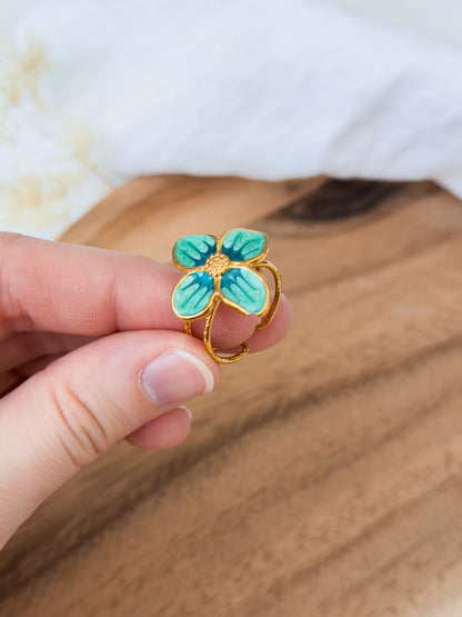 Untamed Garden Col ✦ Emaille Blumen Ringe