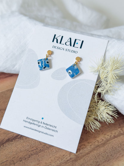 Untamed Garden Col ✦ Blaue kleine Blumen Ohrringe