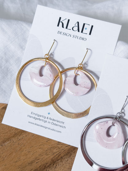 Untamed Garden Col ✦ Große rosenquartz Ohrhänger