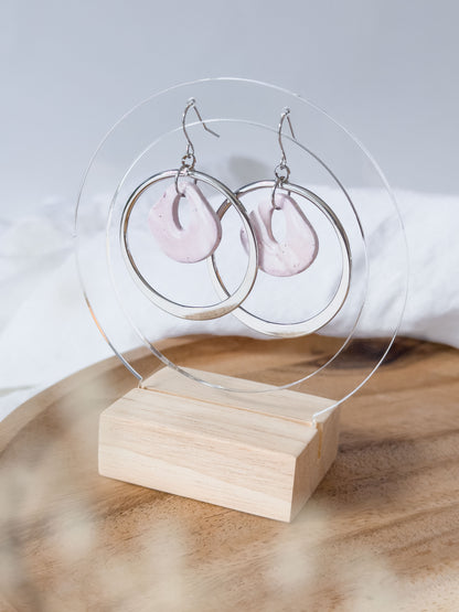 Untamed Garden Col ✦ Große rosenquartz Ohrhänger