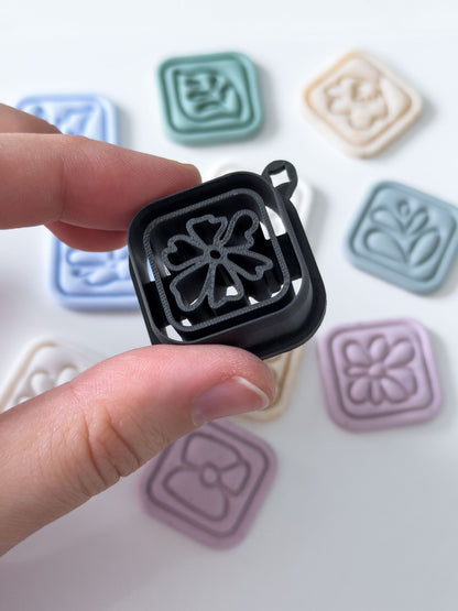 Framed Flower & Botanical Polymer Clay Cutter