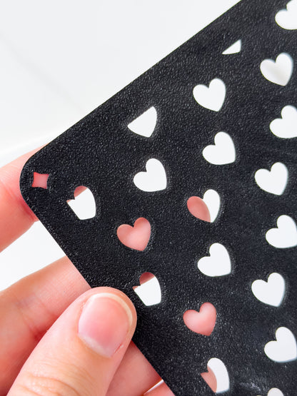 Dancing Hearts Stencil for Polymer Clay