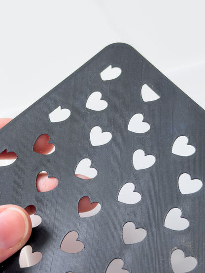 Dancing Hearts Stencil for Polymer Clay