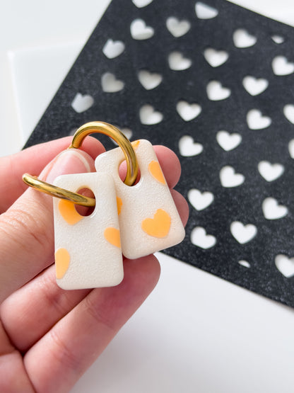 Dancing Hearts Stencil for Polymer Clay