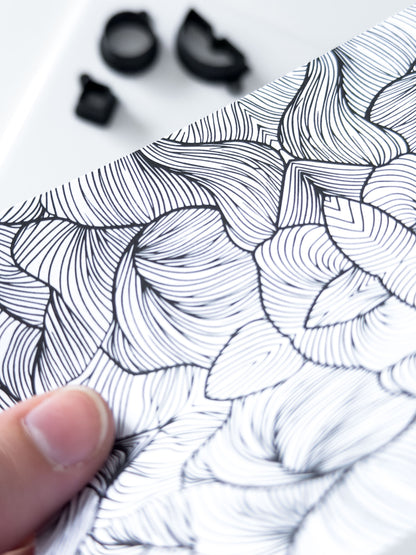 Transfer Paper Leafy Lines | 4 Colours