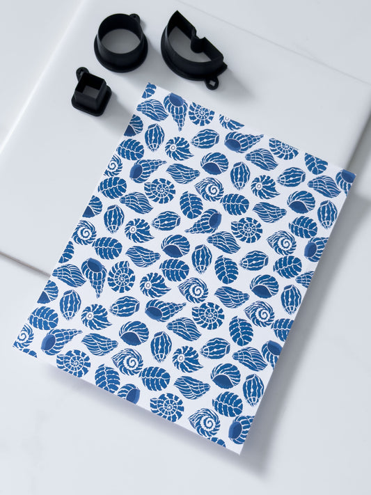 Transfer Paper Blue Seashells