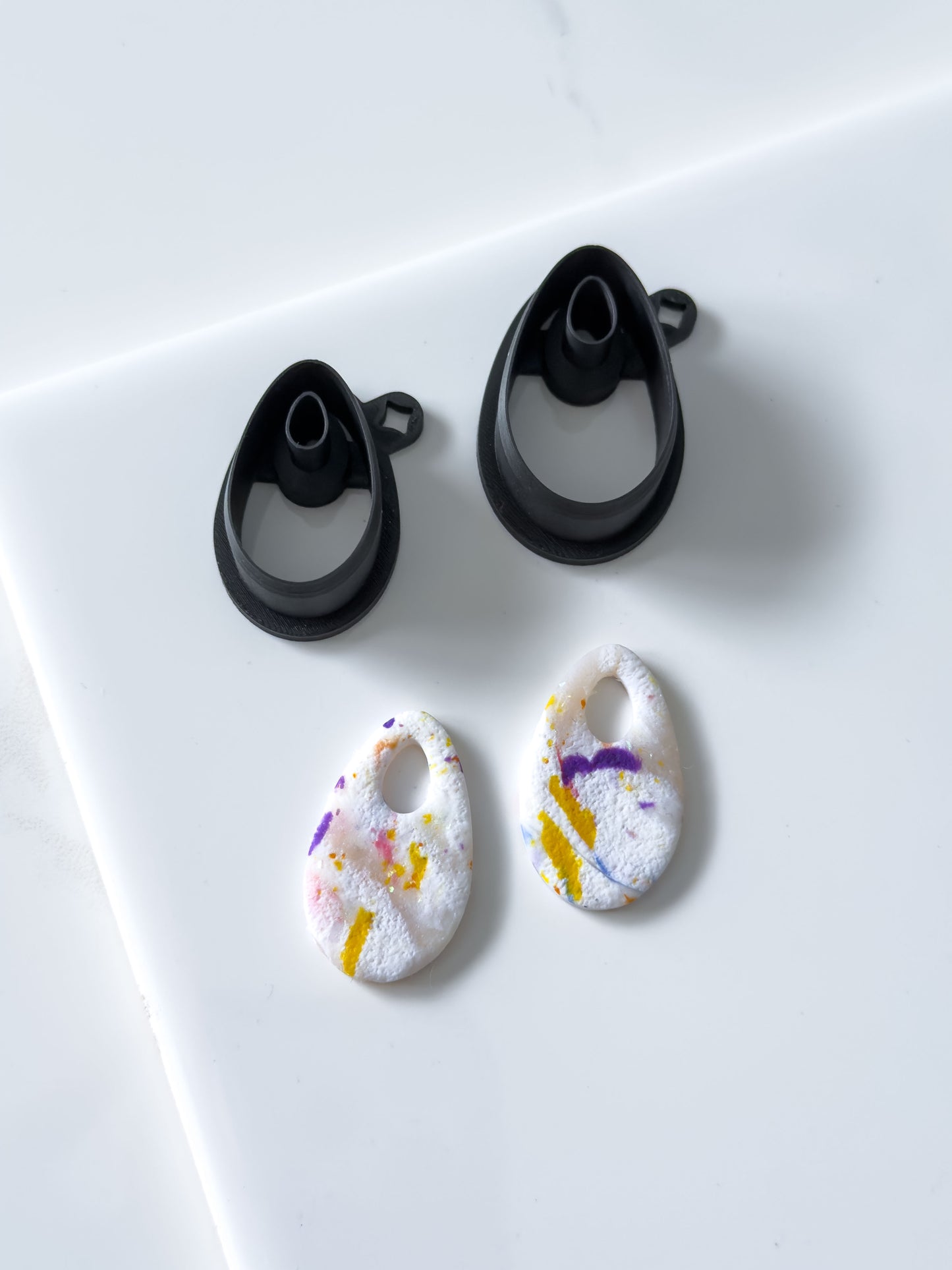 Teardrop Donut Polymer Clay Cutter