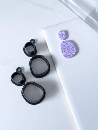 Organic Rectangle Set Polymer Clay Cutter