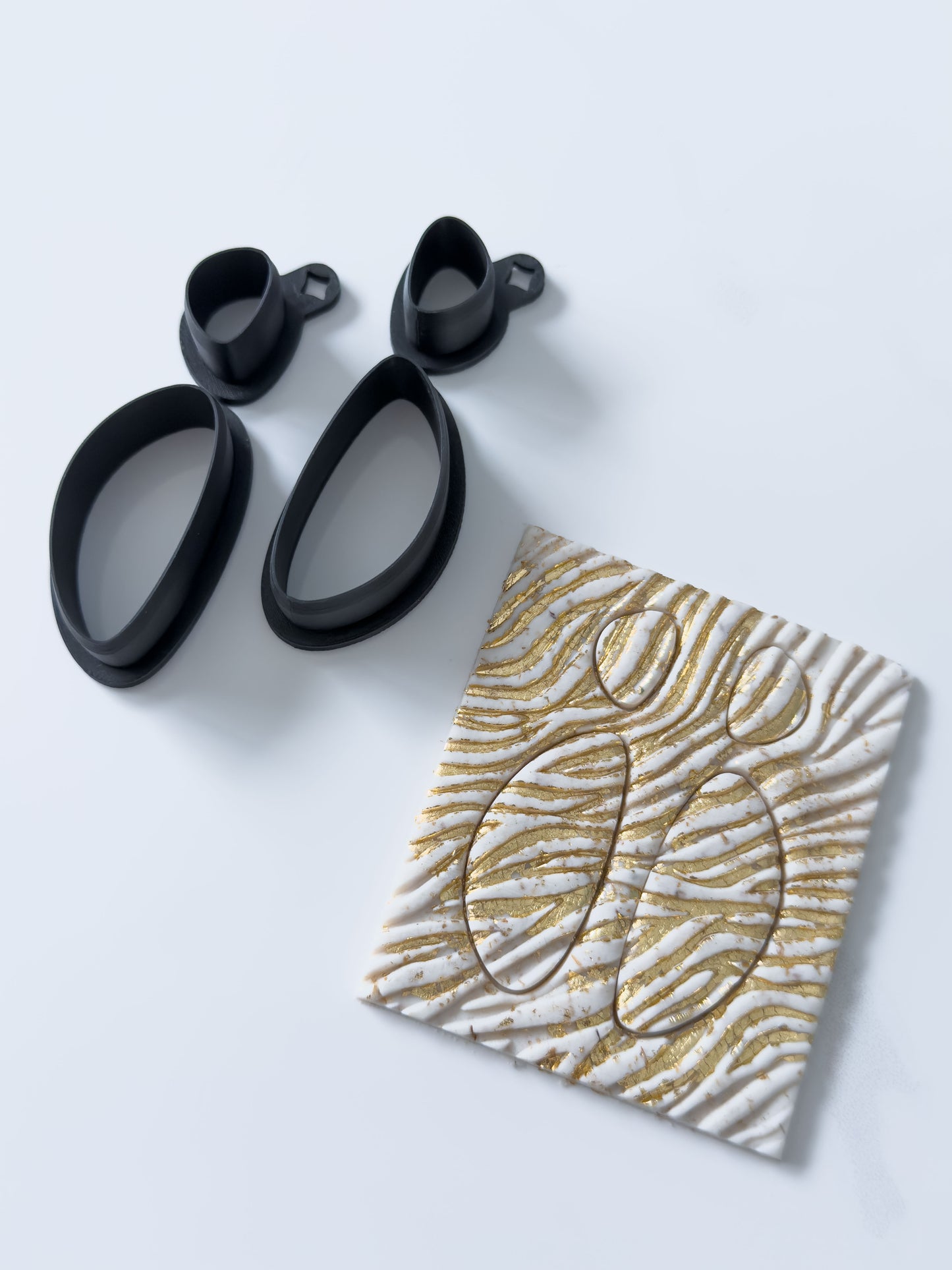 Organic Long Triangle Set Polymer Clay Cutter