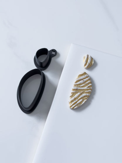 Organic Long Triangle Set Polymer Clay Cutter