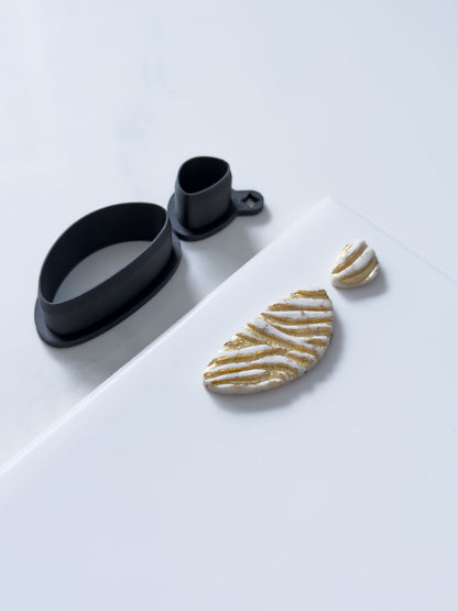Organic Long Triangle Set Polymer Clay Cutter