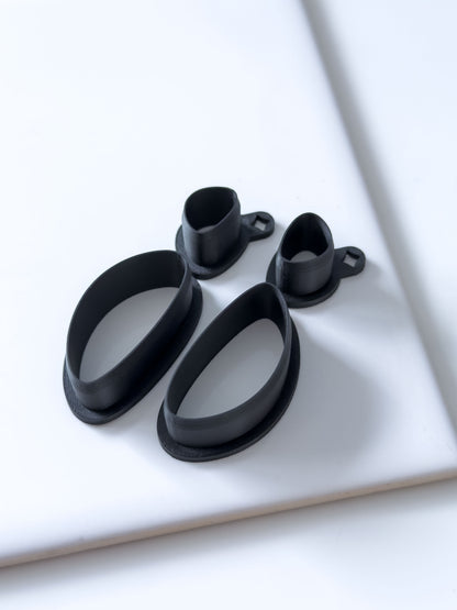 Organic Long Triangle Set Polymer Clay Cutter