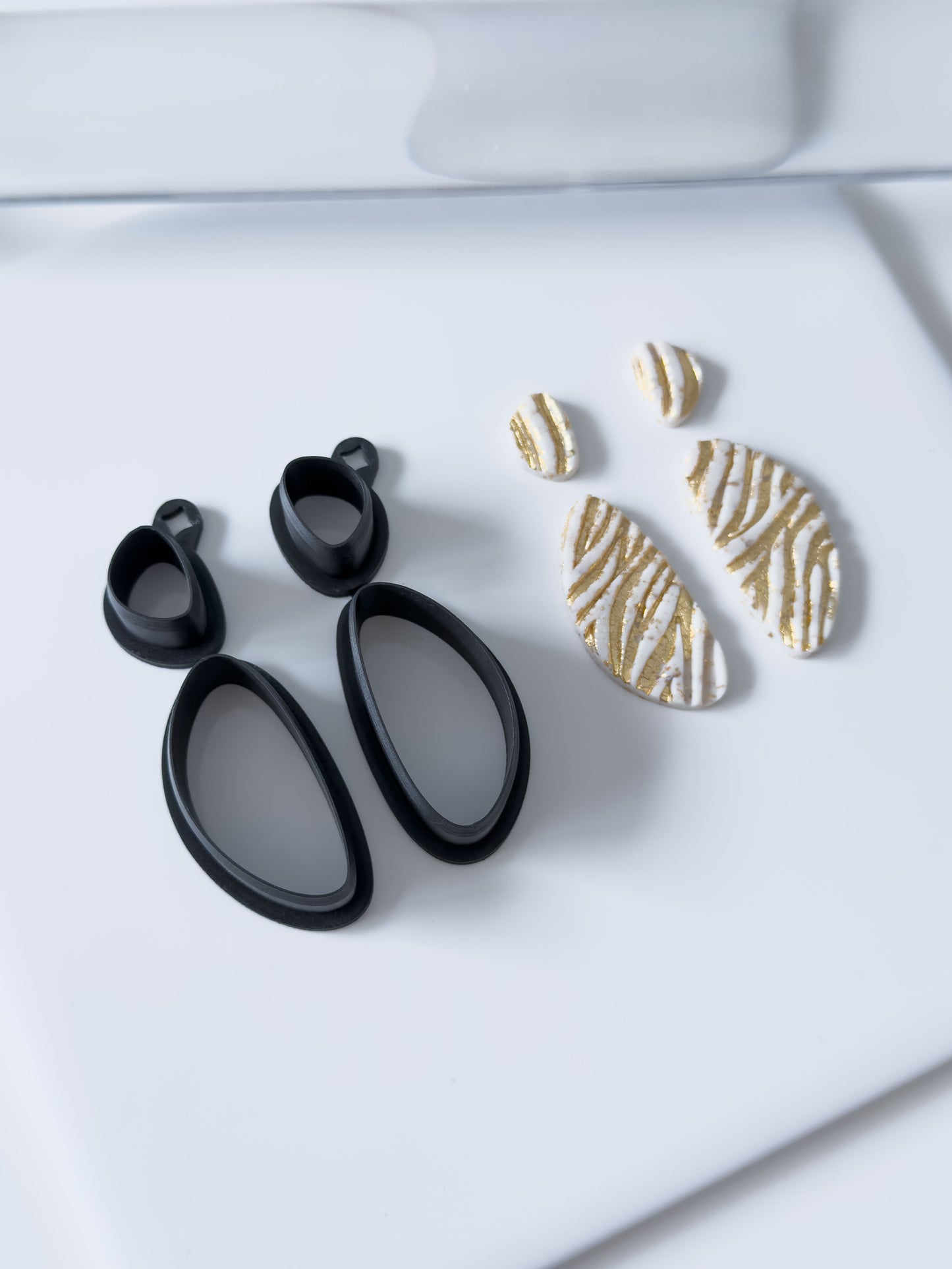 Organic Long Triangle Set Polymer Clay Cutter