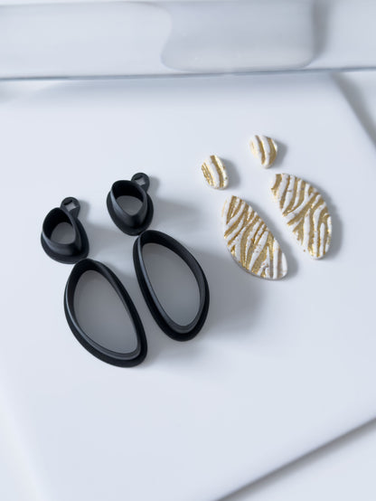 Organic Long Triangle Set Polymer Clay Cutter