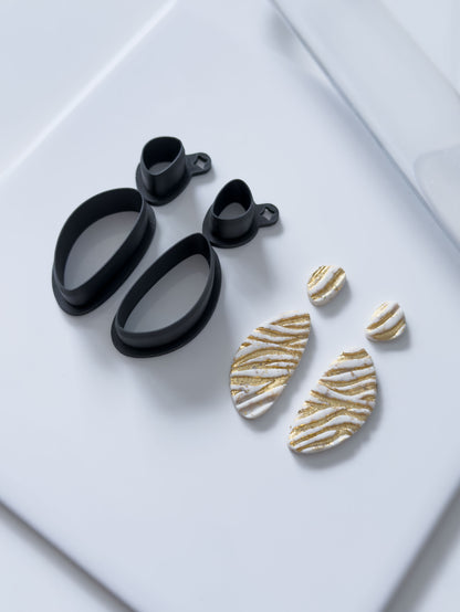 Organic Long Triangle Set Polymer Clay Cutter
