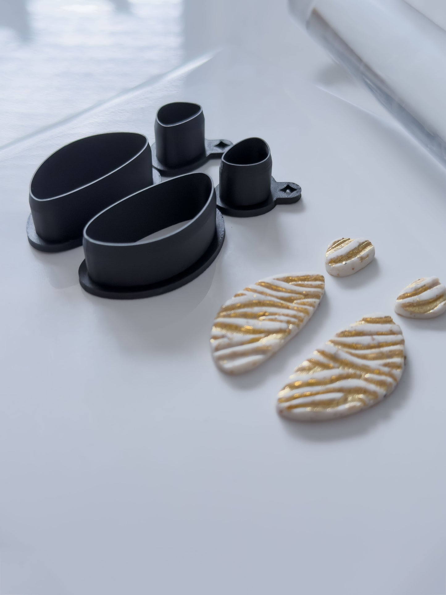 Organic Long Triangle Set Polymer Clay Cutter