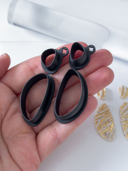 Organic Long Triangle Set Polymer Clay Cutter