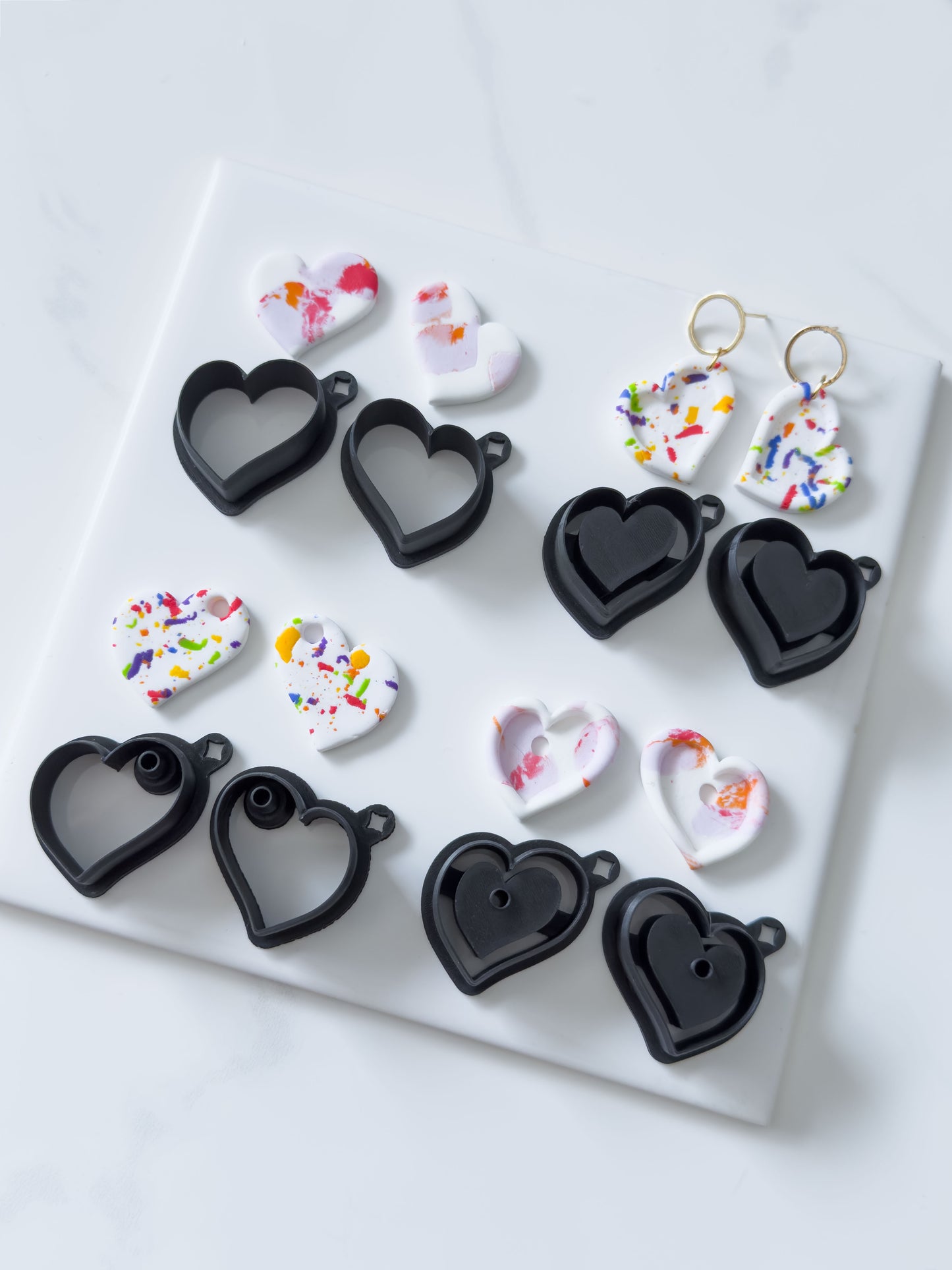 Irregular Heart Polymer Clay Cutter Sets