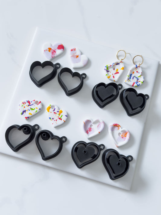 Irregular Heart Polymer Clay Cutter Sets