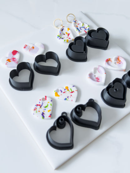 Irregular Heart Polymer Clay Cutter Sets