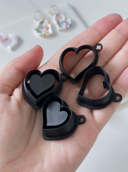 Irregular Heart Polymer Clay Cutter Sets