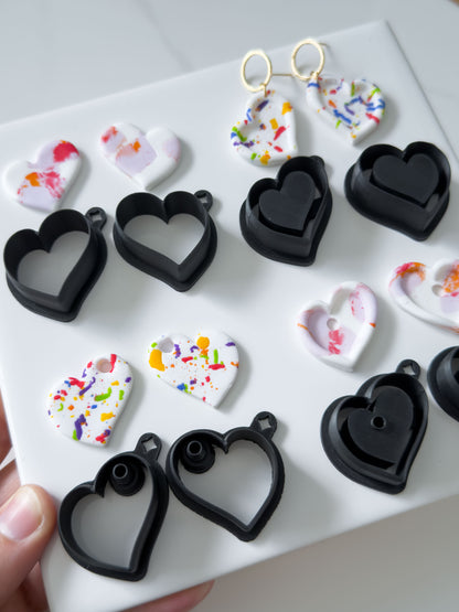 Irregular Heart Polymer Clay Cutter Sets