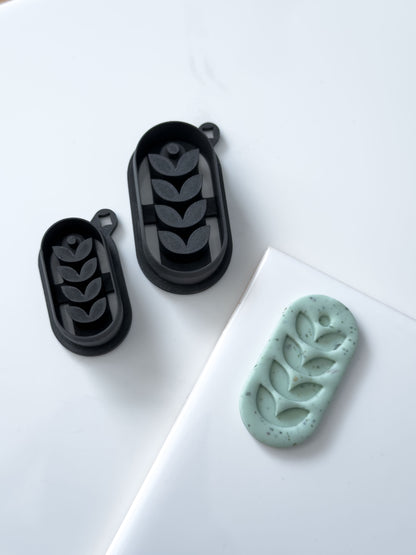 Oval Geometric Flower Polymer Clay Cutter