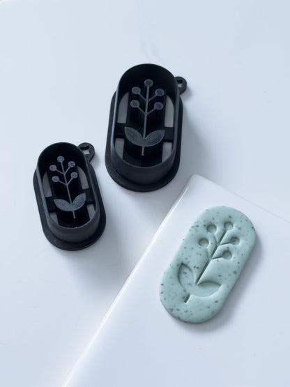 Oval Geometric Flower Polymer Clay Cutter