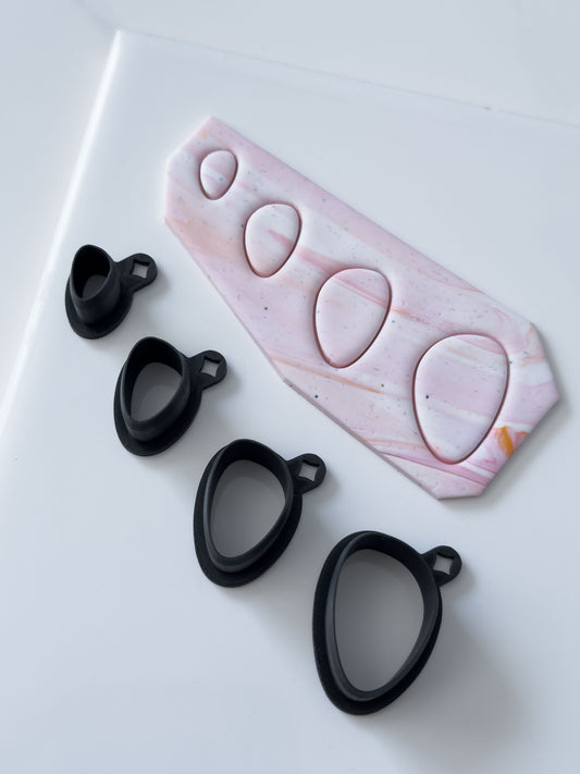Organic Ellipse Polymer Clay Cutter