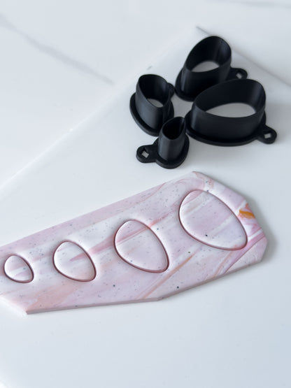 Organic Ellipse Polymer Clay Cutter