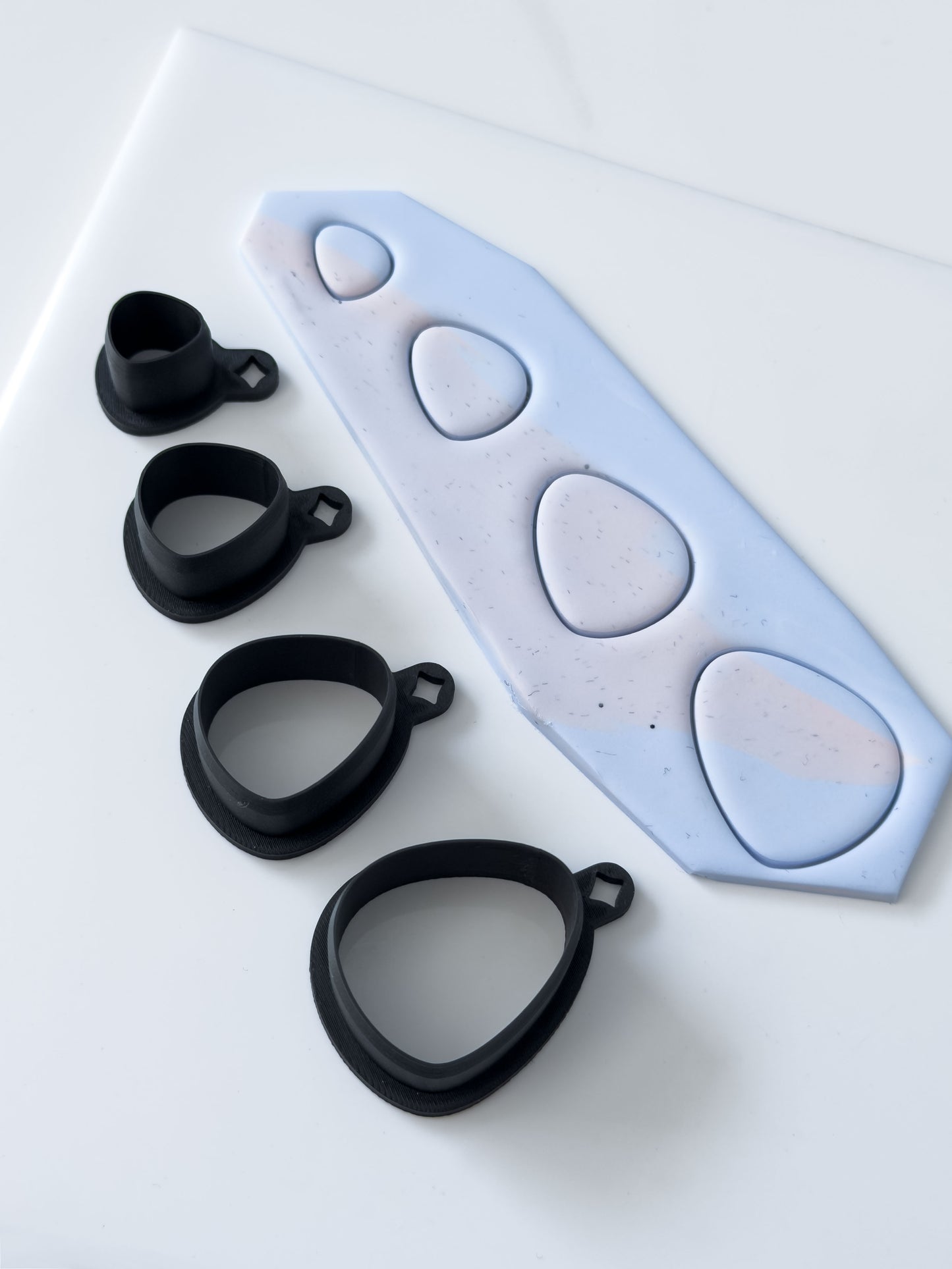 Organic Triangle Polymer Clay Cutter