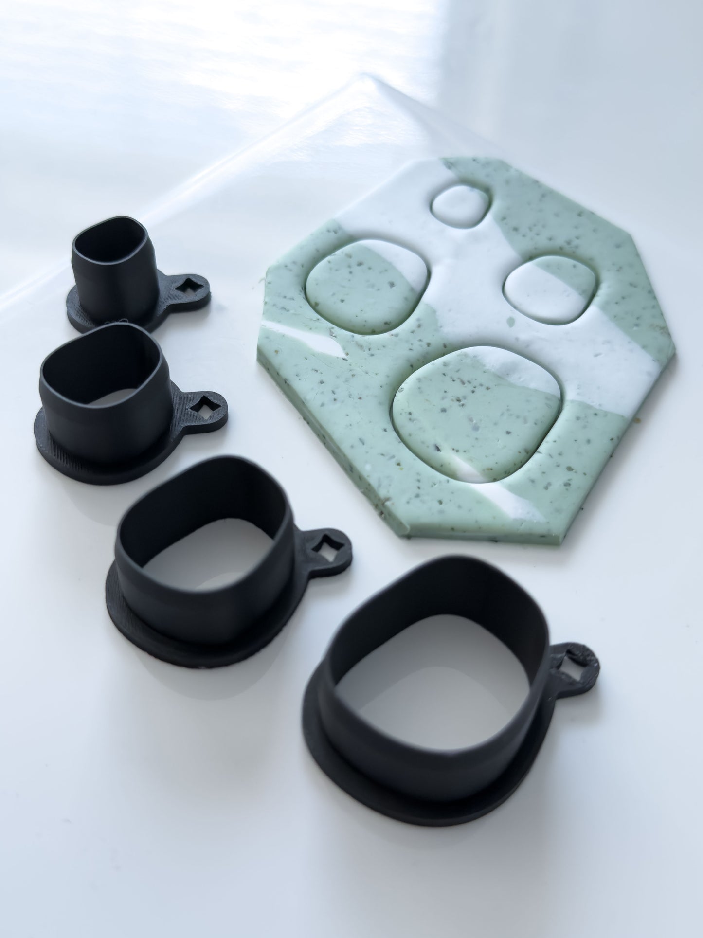 Organic Rectangle Polymer Clay Cutter