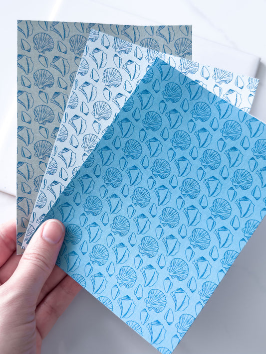 Transfer Paper Beachy Shells | 3 Colours