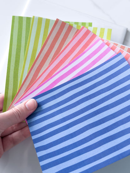 Transfer Paper Summer Stripes | 6 Colours, 2 Sizes | Exclusive