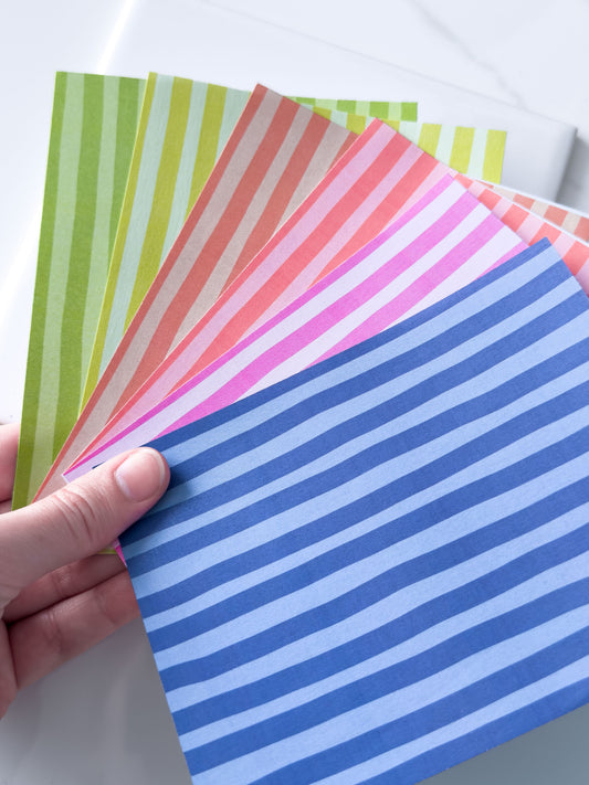 Transfer Paper Summer Stripes | 6 Colours, 2 Sizes | Exclusive