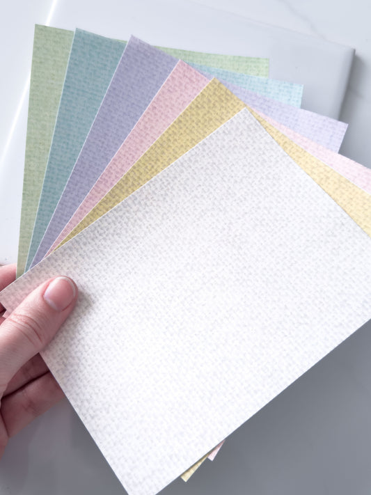Transfer Paper Cotton Fabric Texture | 6 Colours | Exklusive