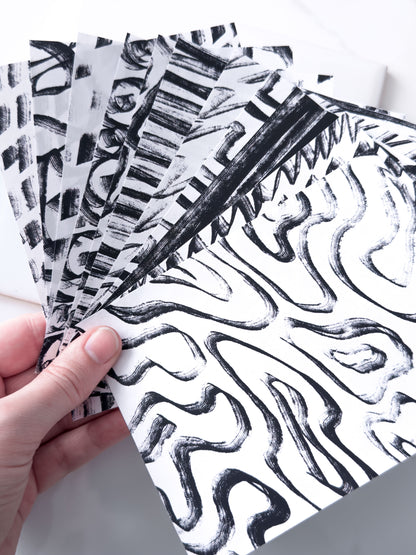 Transfer Paper Abstract Lines | 11 Patterns | Exclusive