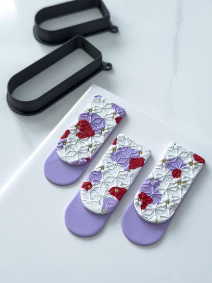 Long Rounded Bookmark Polymer Clay Cutter Set