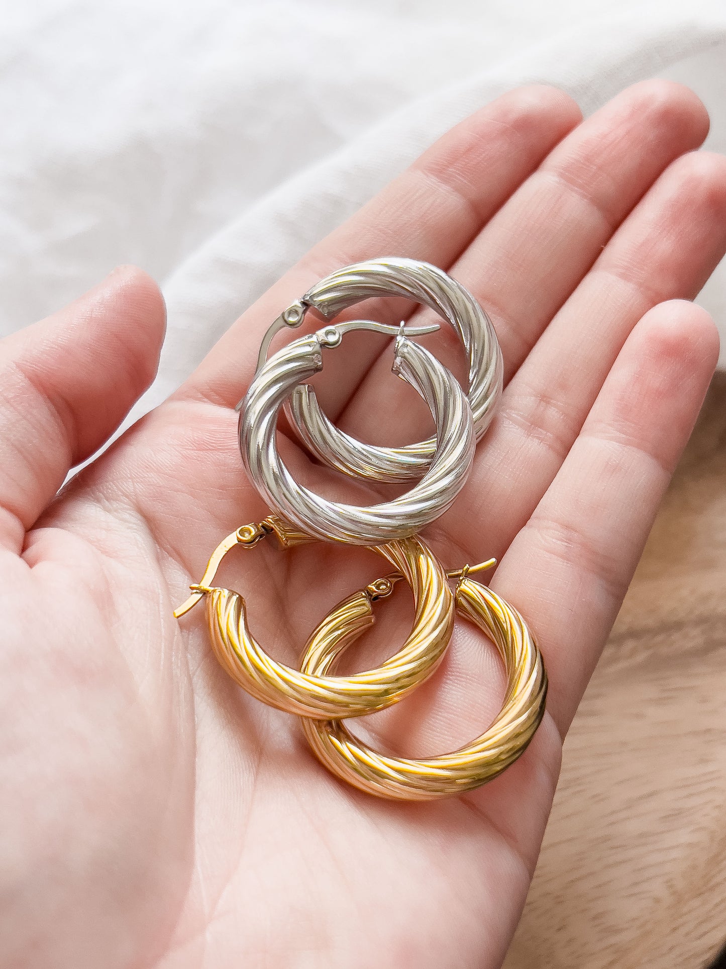 Base Col ✦ SWIRL Hoop Earrings
