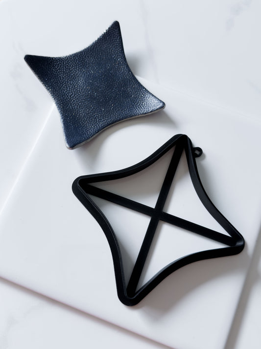 North Star Trinket Dish Polymer Clay Cutter