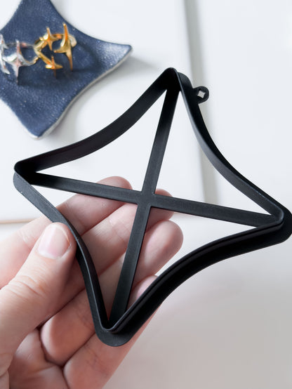 North Star Trinket Dish Polymer Clay Cutter
