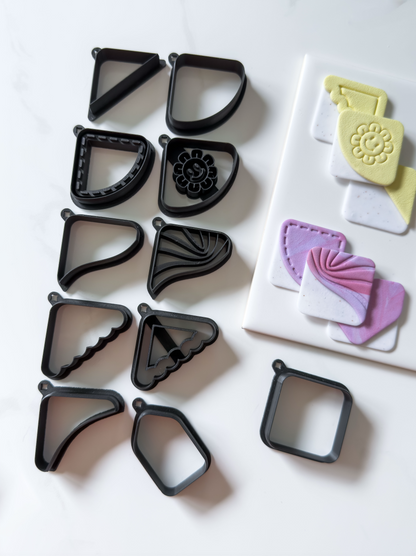 Square Corner Bookmark Polymer Clay Cutters