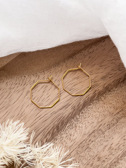 Base Col ✦ MIX&MATCH Feine Hexagon Creolen