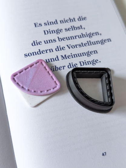 Square Corner Bookmark Polymer Clay Cutters