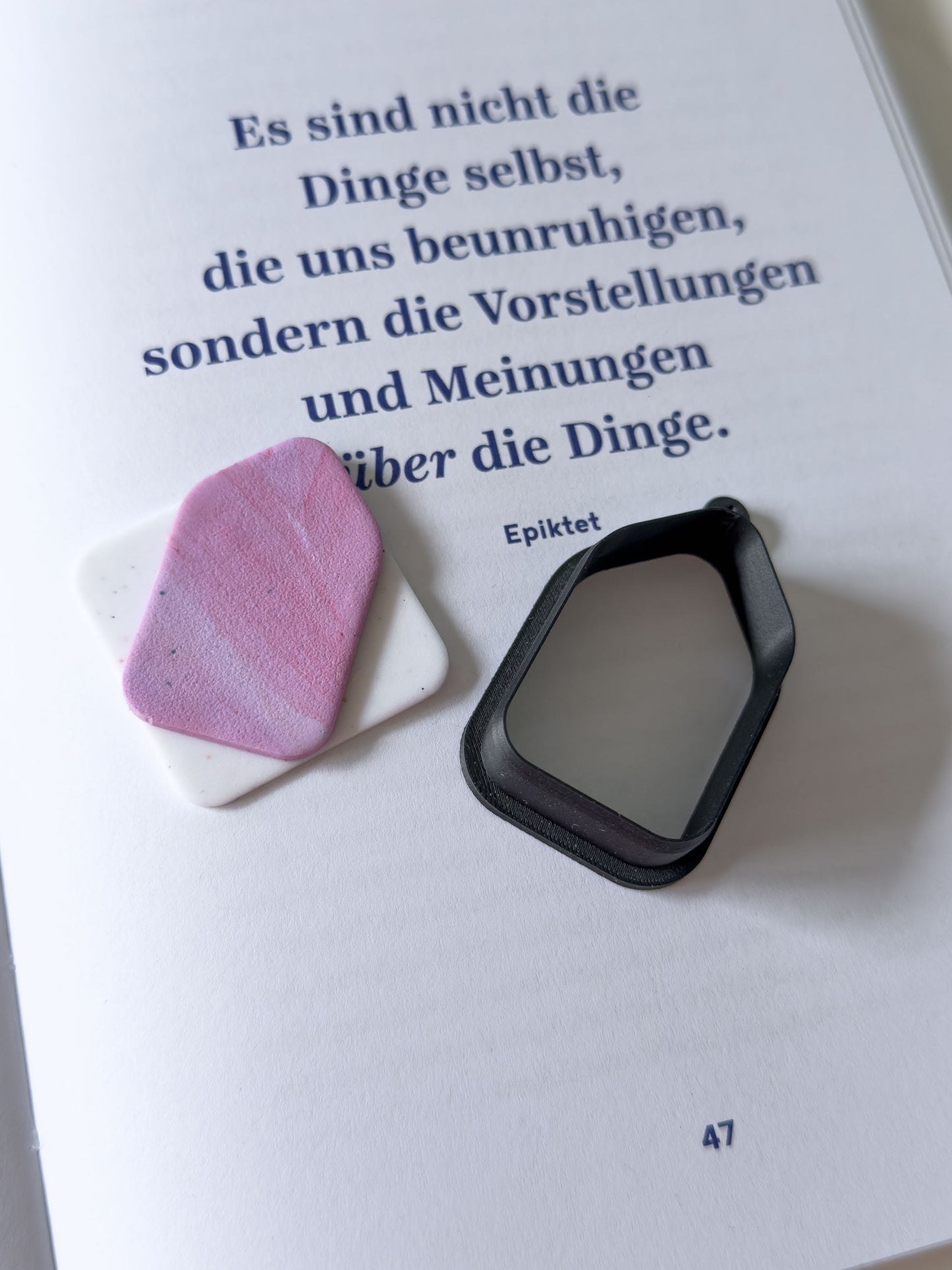 Square Corner Bookmark Polymer Clay Cutters