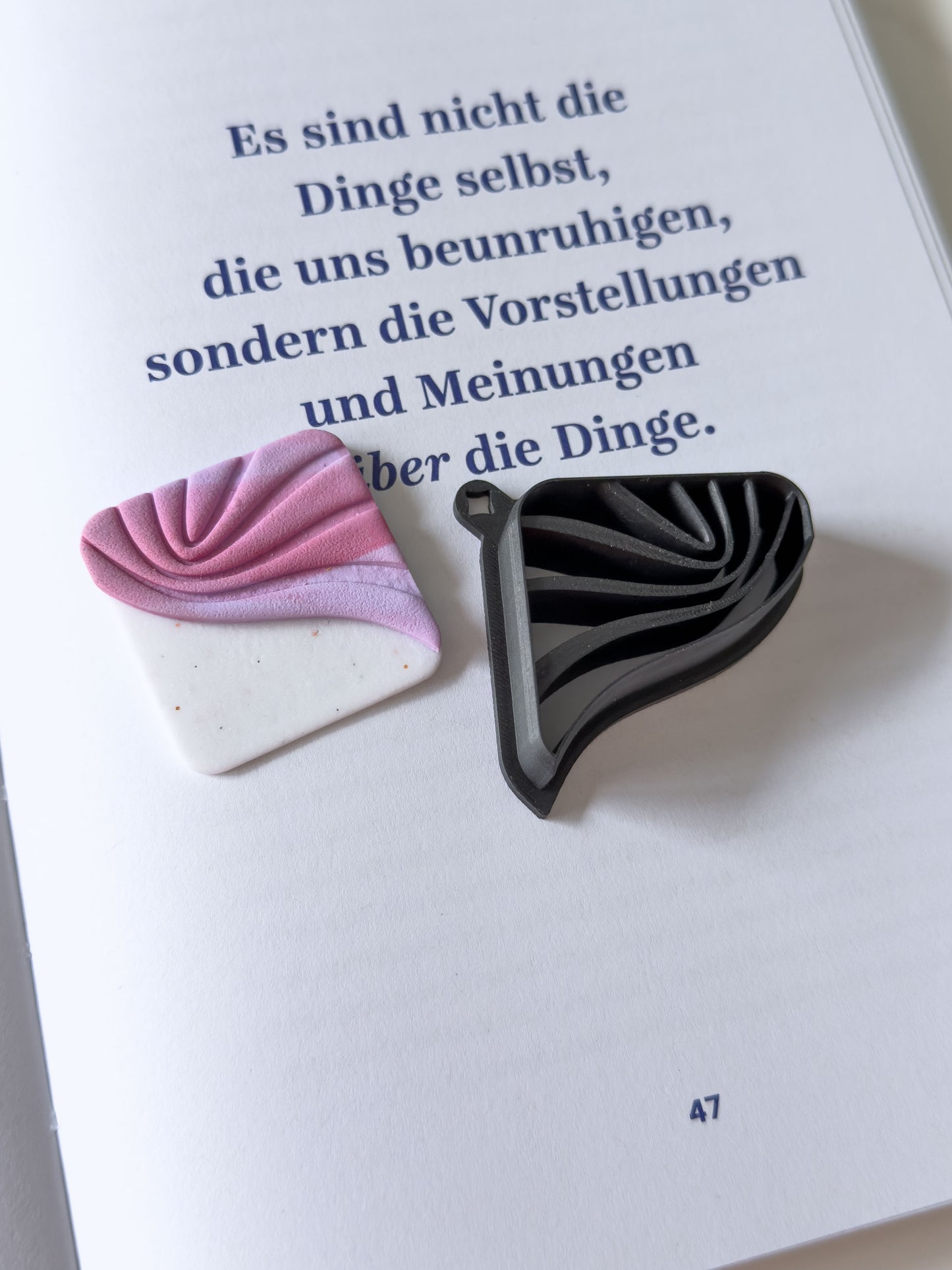 Square Corner Bookmark Polymer Clay Cutters