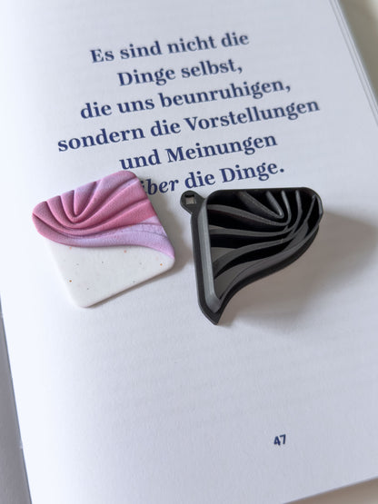 Square Corner Bookmark Polymer Clay Cutters