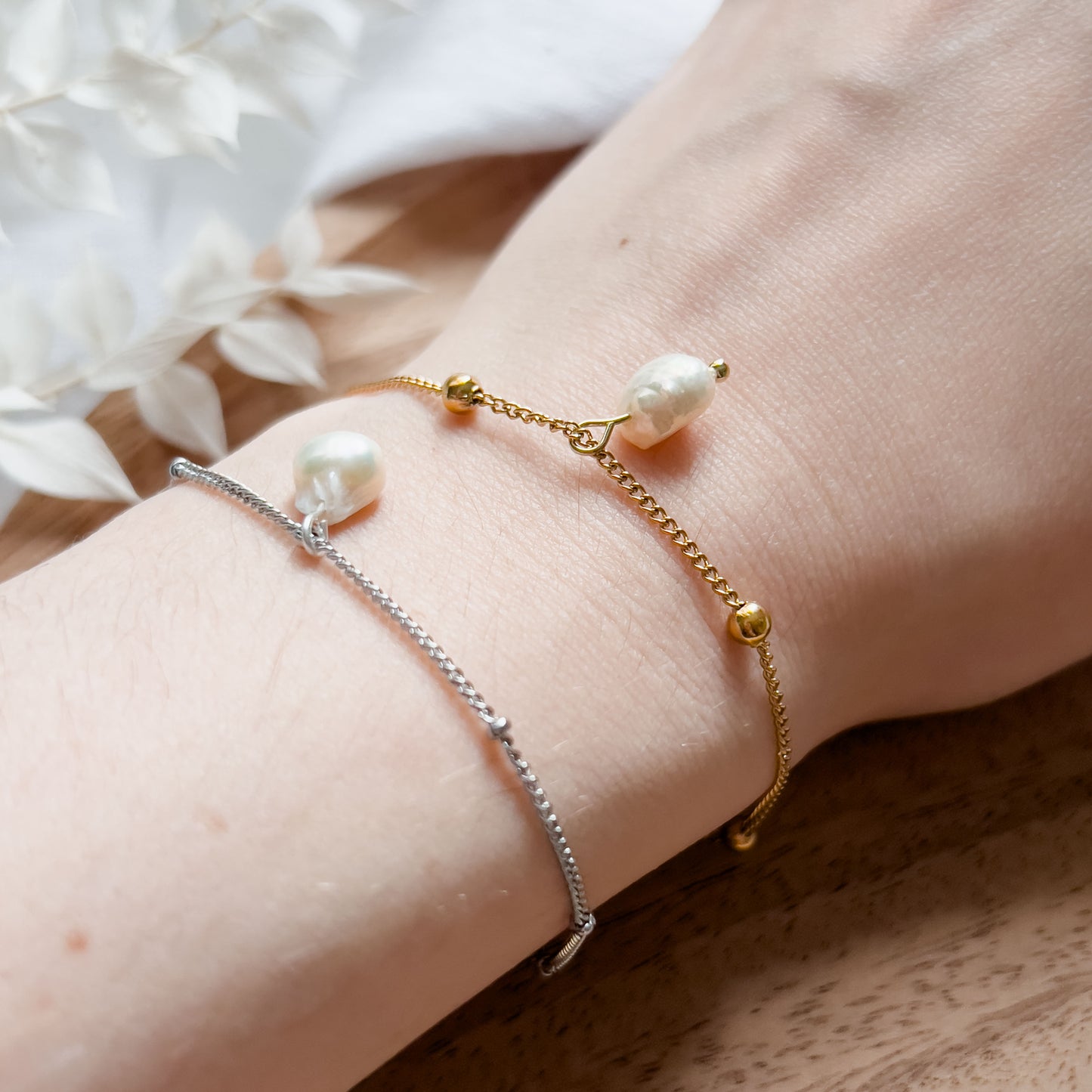 Col T ✦ Armband mit Reis Perle