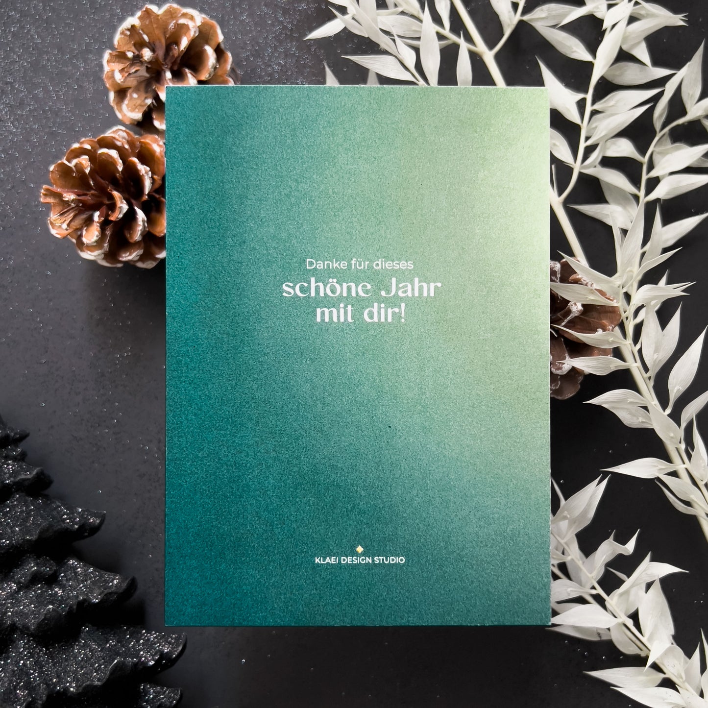 Danke für dieses schöne Jahr mit dir! | Weihnachts-Grußkarte, Postkarte